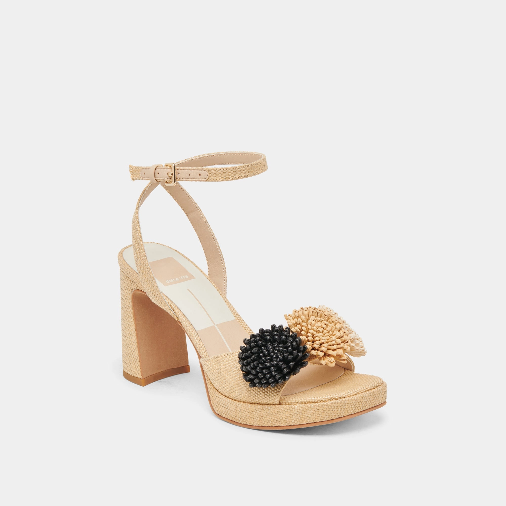 OLIVEA HEELS BLACK NATURAL RAFFIA Tokyo Edge Fast Pick