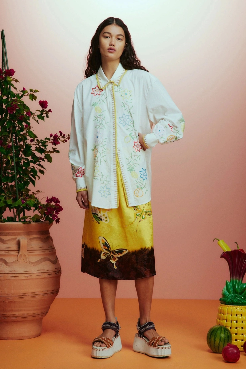 Olivia Embroidered Shirt Layering Piece