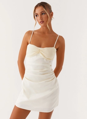 Chic Harmony Organic-Fabric Last Summer Mini Dress - Ivory