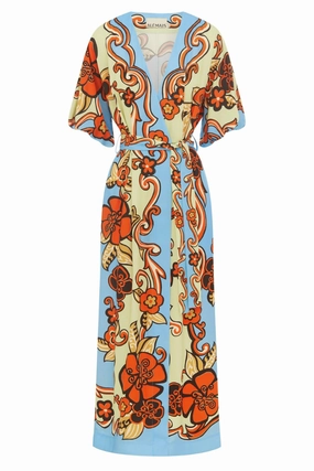 Ondine Wrap Midi Dress Subtle tone