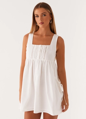 Casual Silhouette Ottoline Babydoll Mini Dress - White