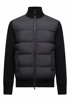 Padded Zip-Up Cardigan Odor Resistant Coating Urban Fit Look