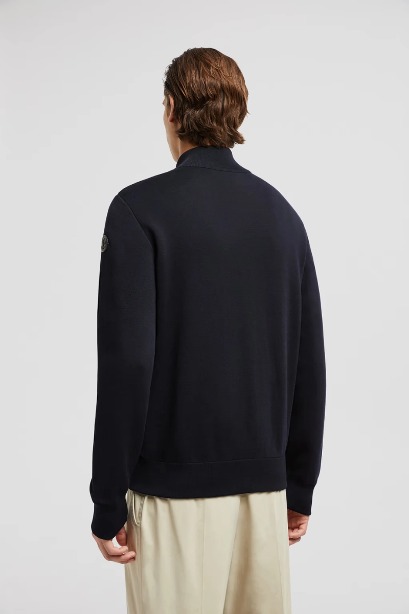 Tear Resistant Knit Padded Zip-Up Cardigan