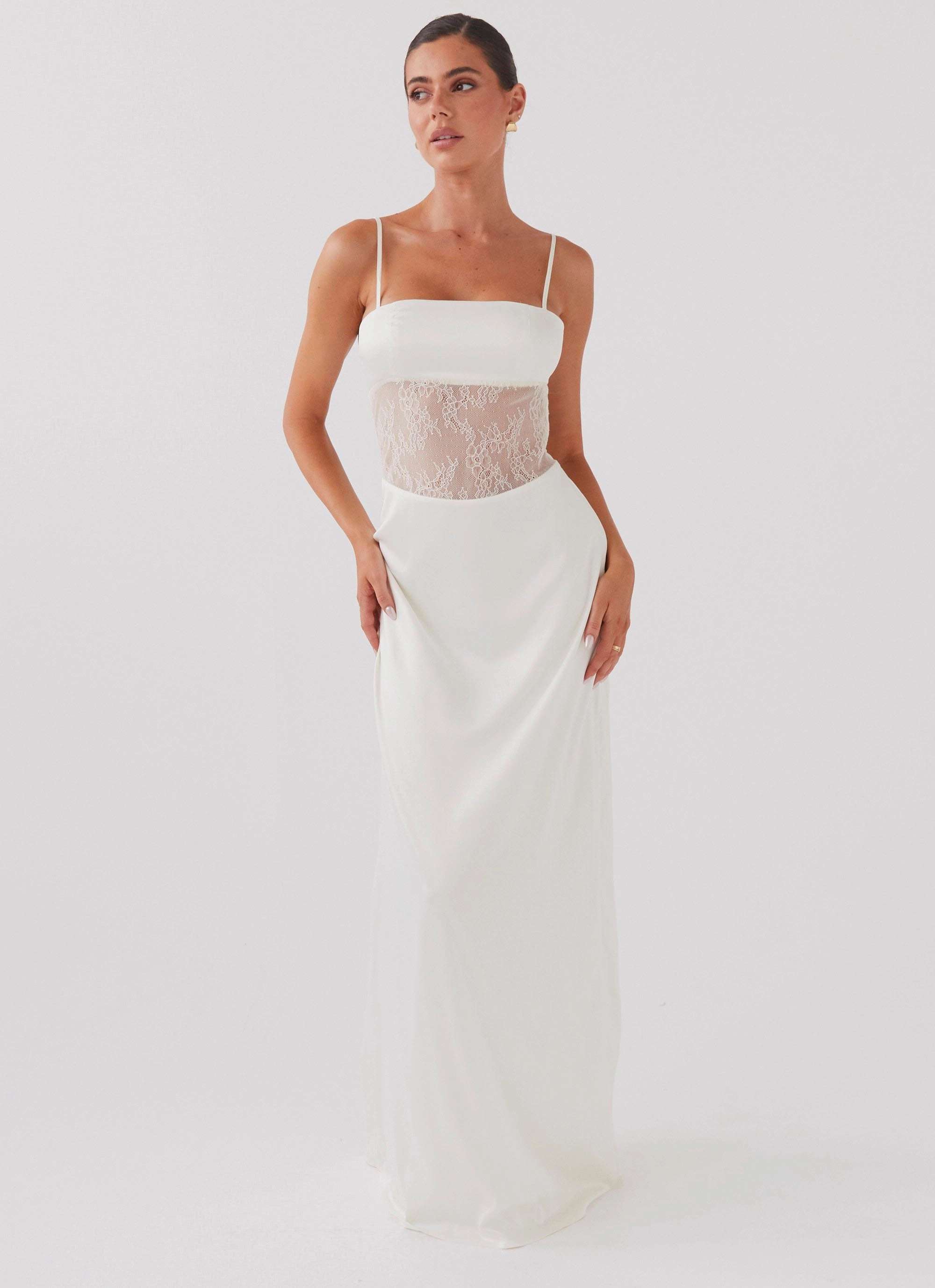 Palais Royale Lace Maxi Dress - Antique Water-resistant Slender Look