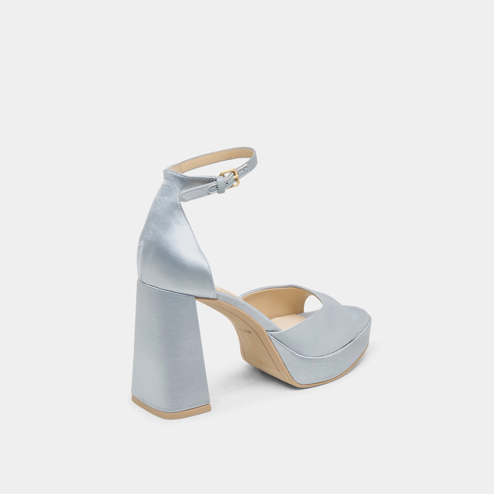 PANDRO HEELS LIGHT BLUE SATIN Grace Spark