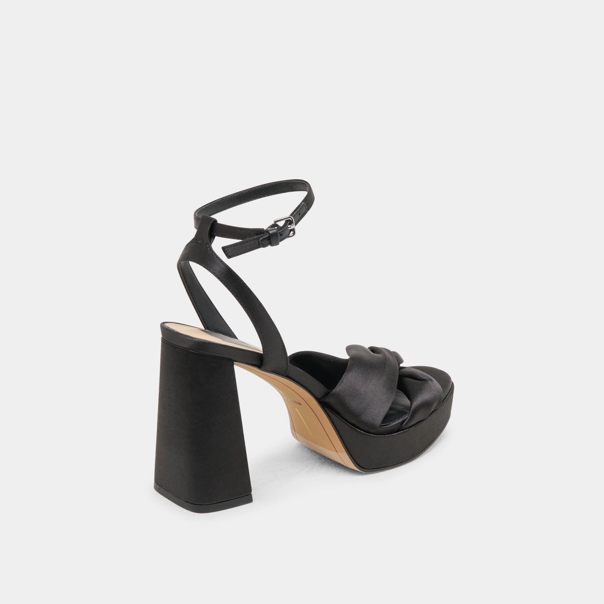 Vintage Glow PARLO HEELS ONYX SATIN