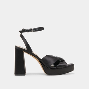 Bold Choice Contemporary Style PARLO HEELS ONYX SATIN