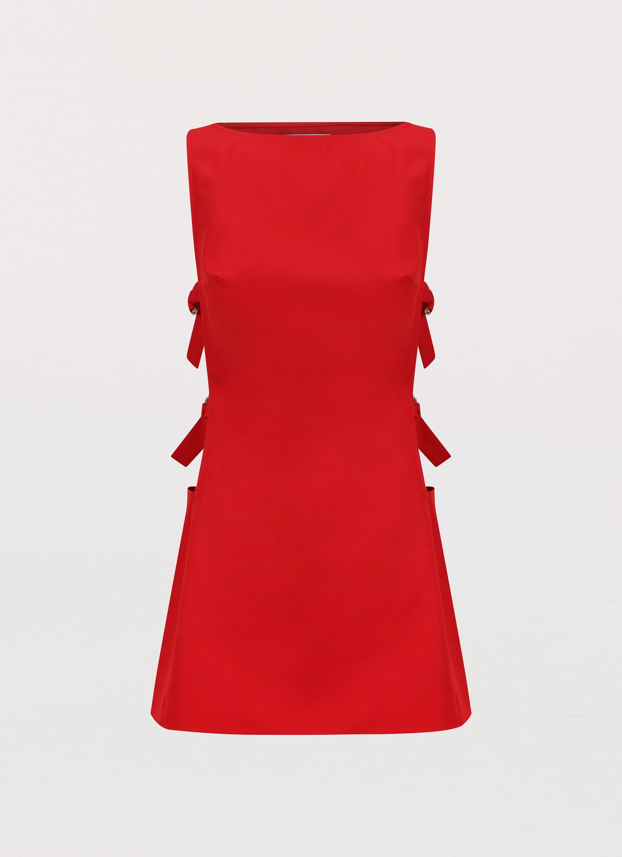 Cherish You Buckle Mini Dress - Red Pure Aesthetic