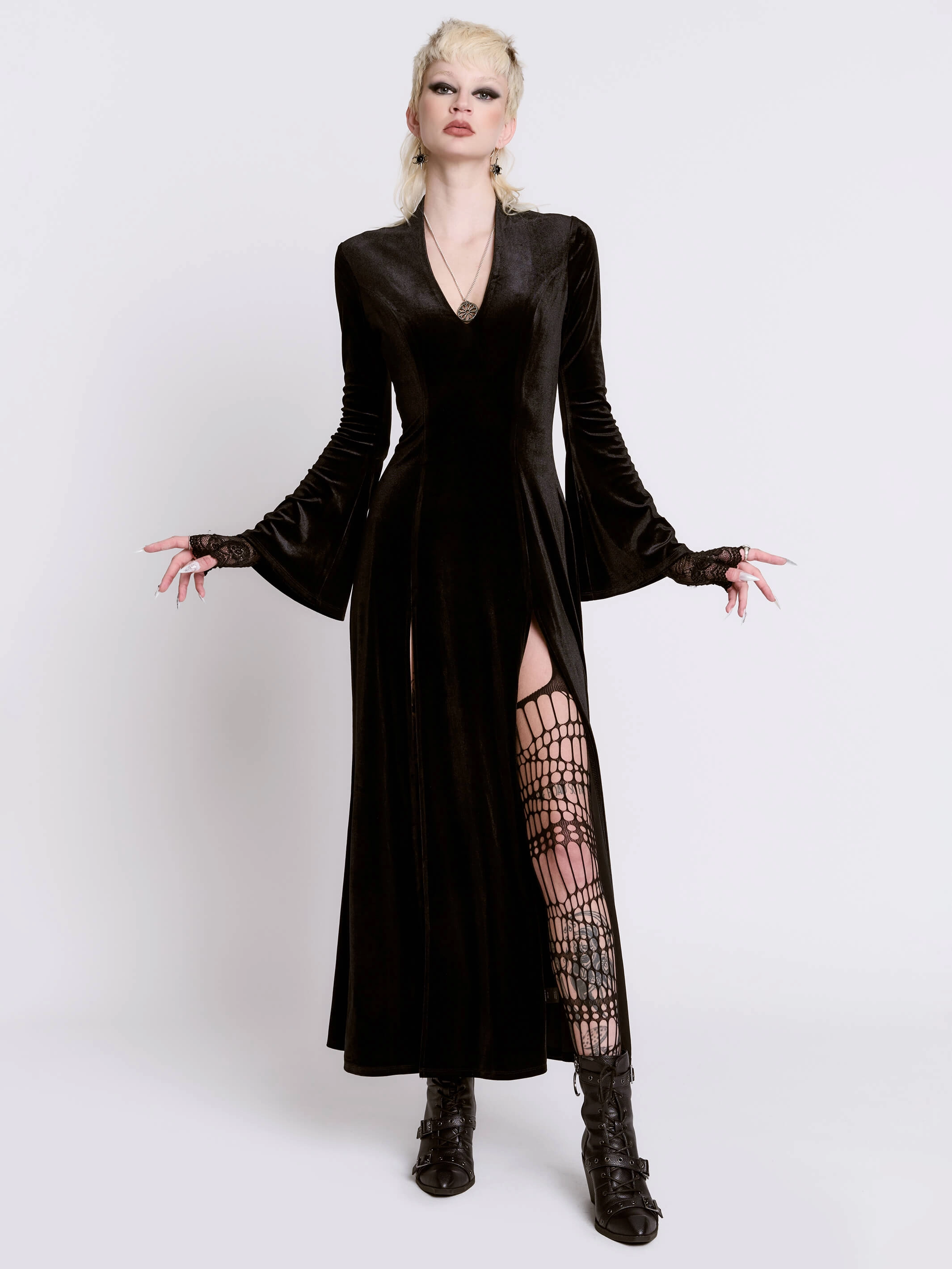 Black Lodge Velvet Dress Chill Base