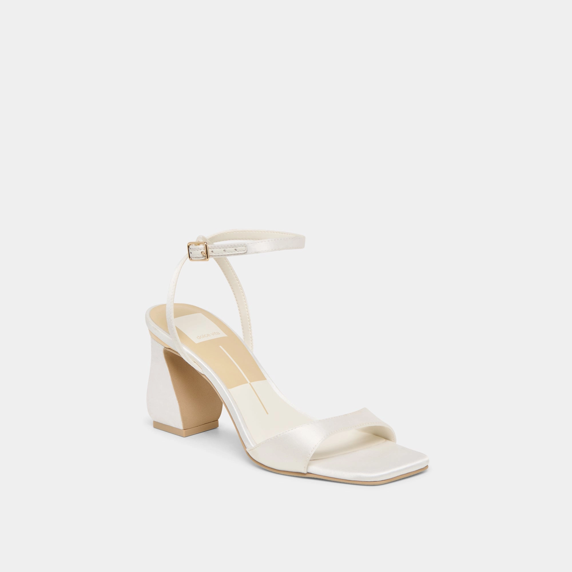 TILDA HEELS TRUE WHITE SATIN Bold Glam Sexy Step