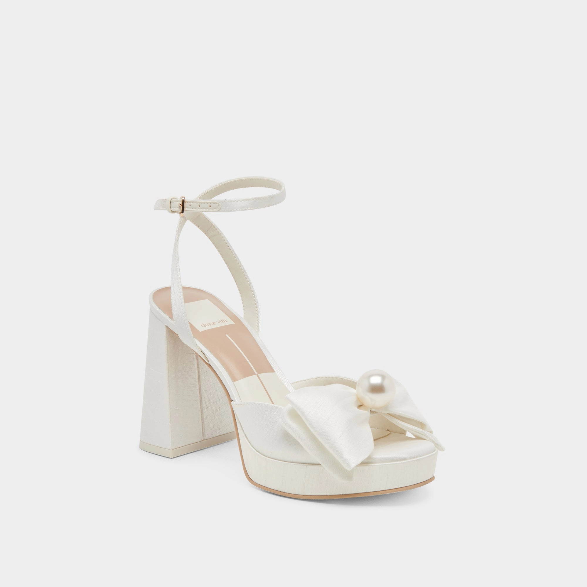 Vintage Glow Boosted Height PATTON HEELS IVORY SATIN