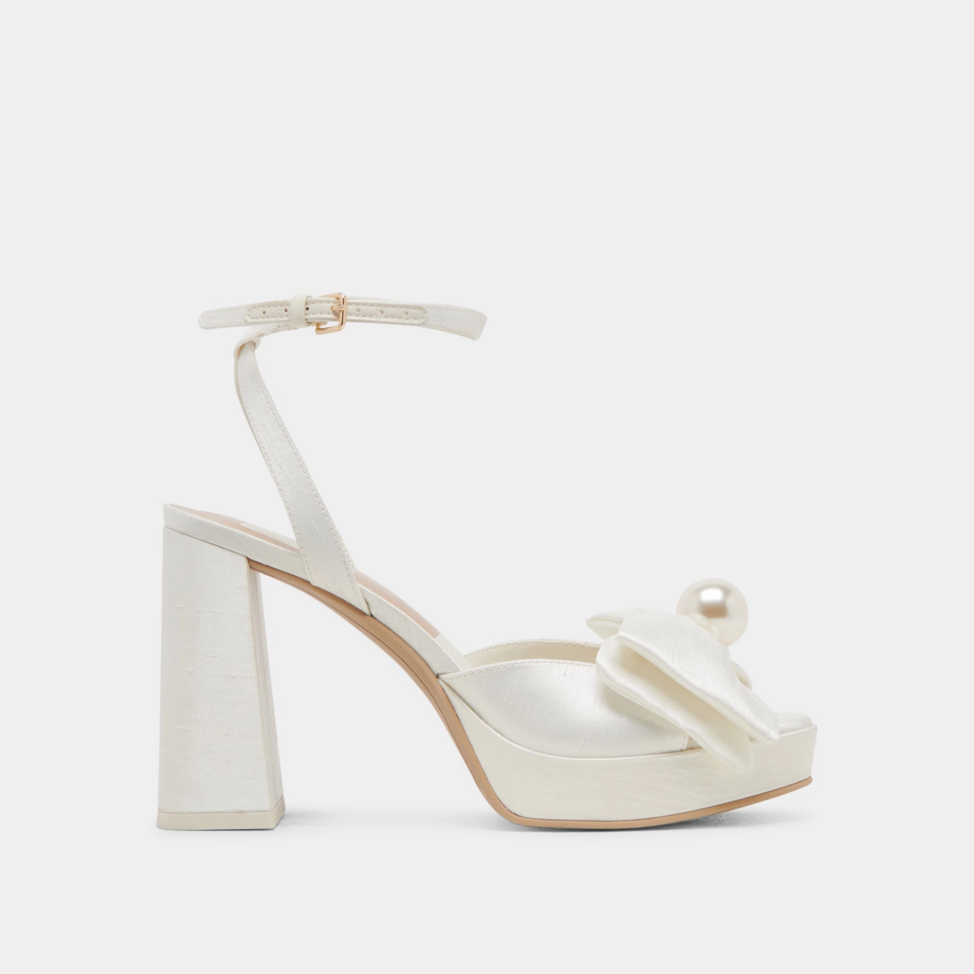 PATTON HEELS IVORY SATIN Chic Pumps Smart Pumps