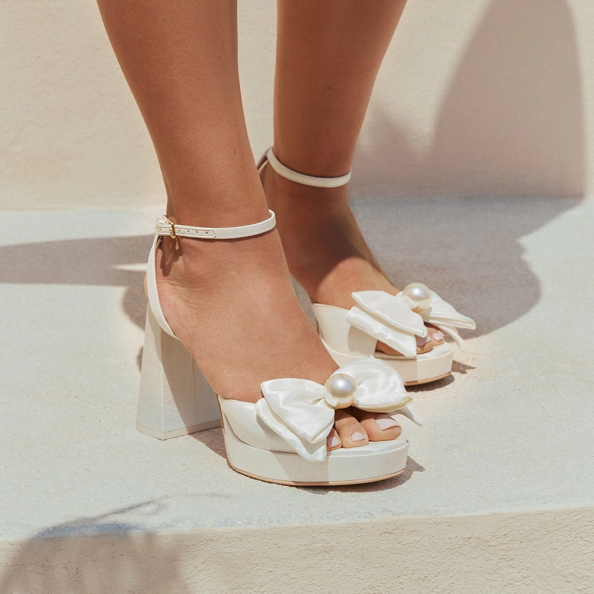 Cafe Glow PATTON HEELS IVORY SATIN