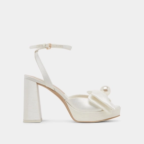 PATTON HEELS IVORY SATIN Chic Pumps Smart Pumps