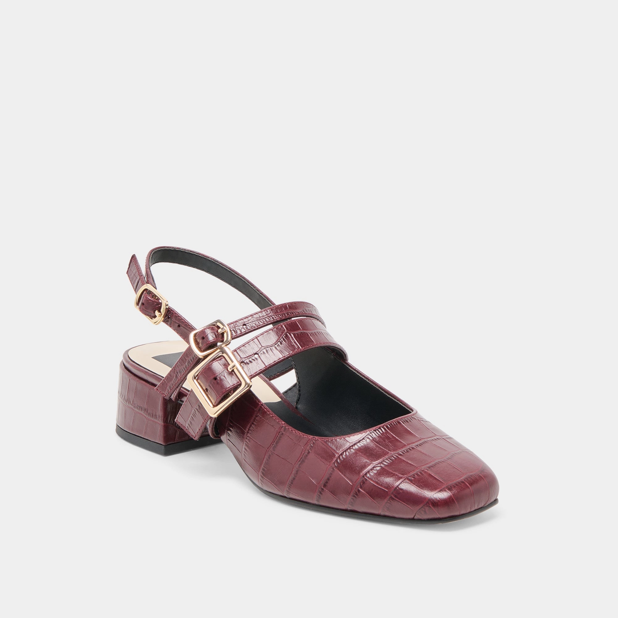 PATZY HEELS OXBLOOD EMBOSSED LEATHER Perfect Steps Easy Fit