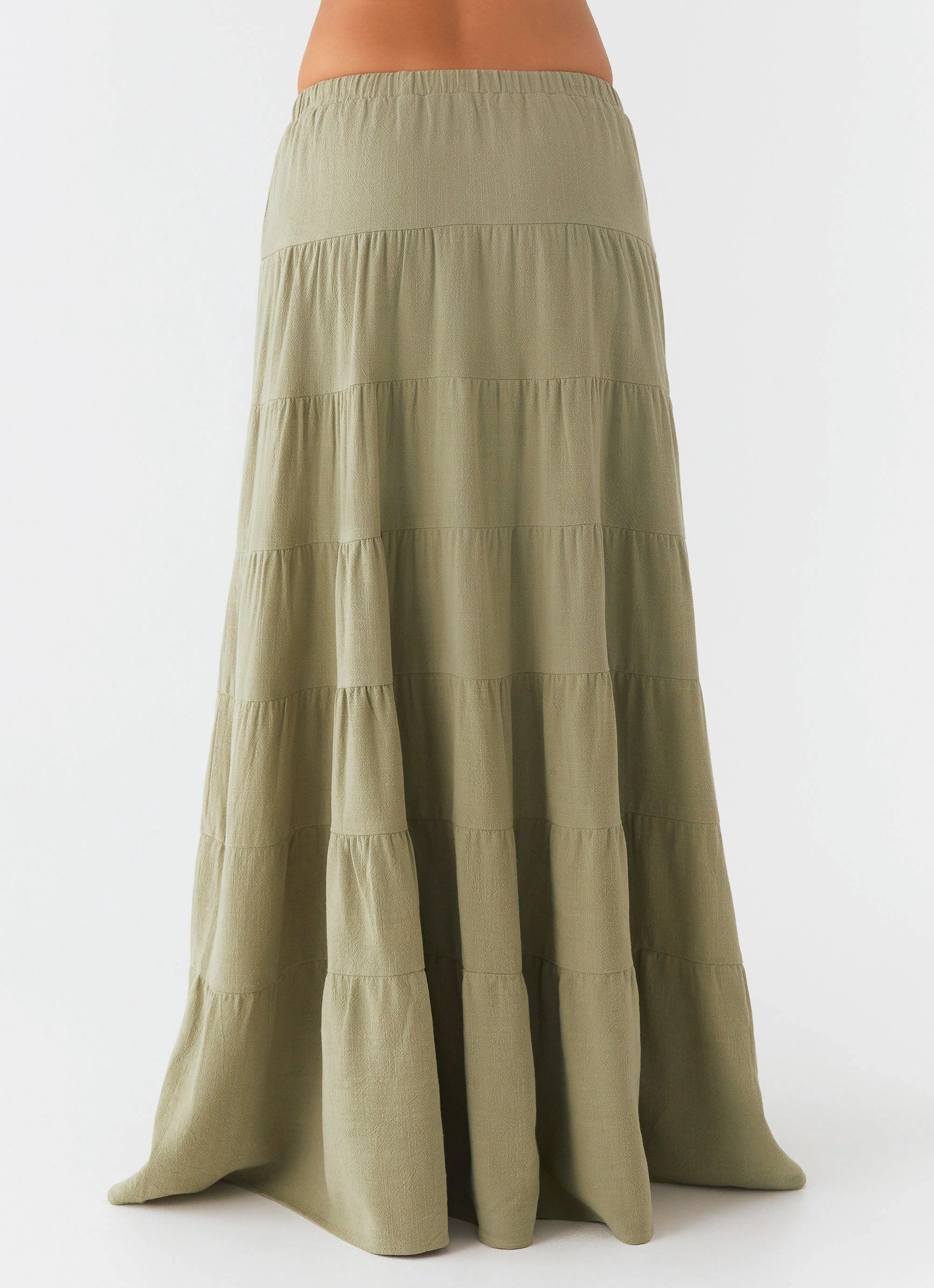 Mariella Linen Maxi Skirt - Sage Light Mood
