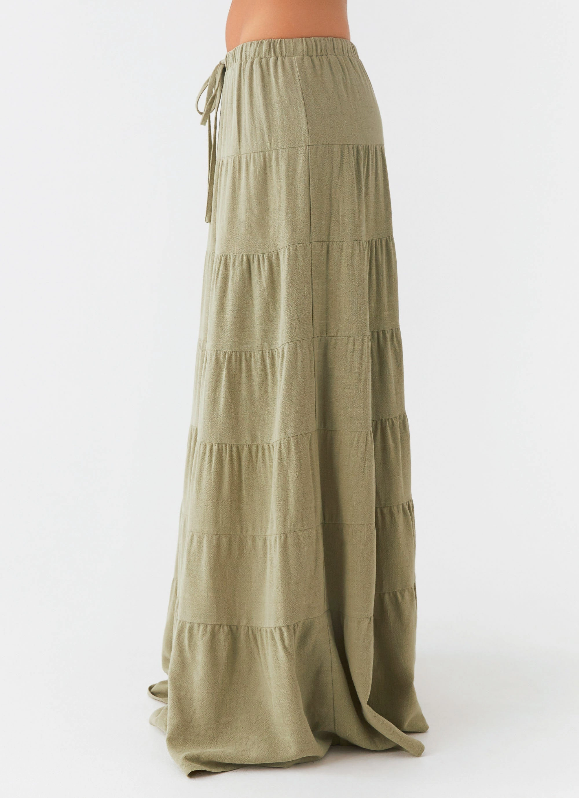 Mariella Linen Maxi Skirt - Sage Light Mood Design innovation