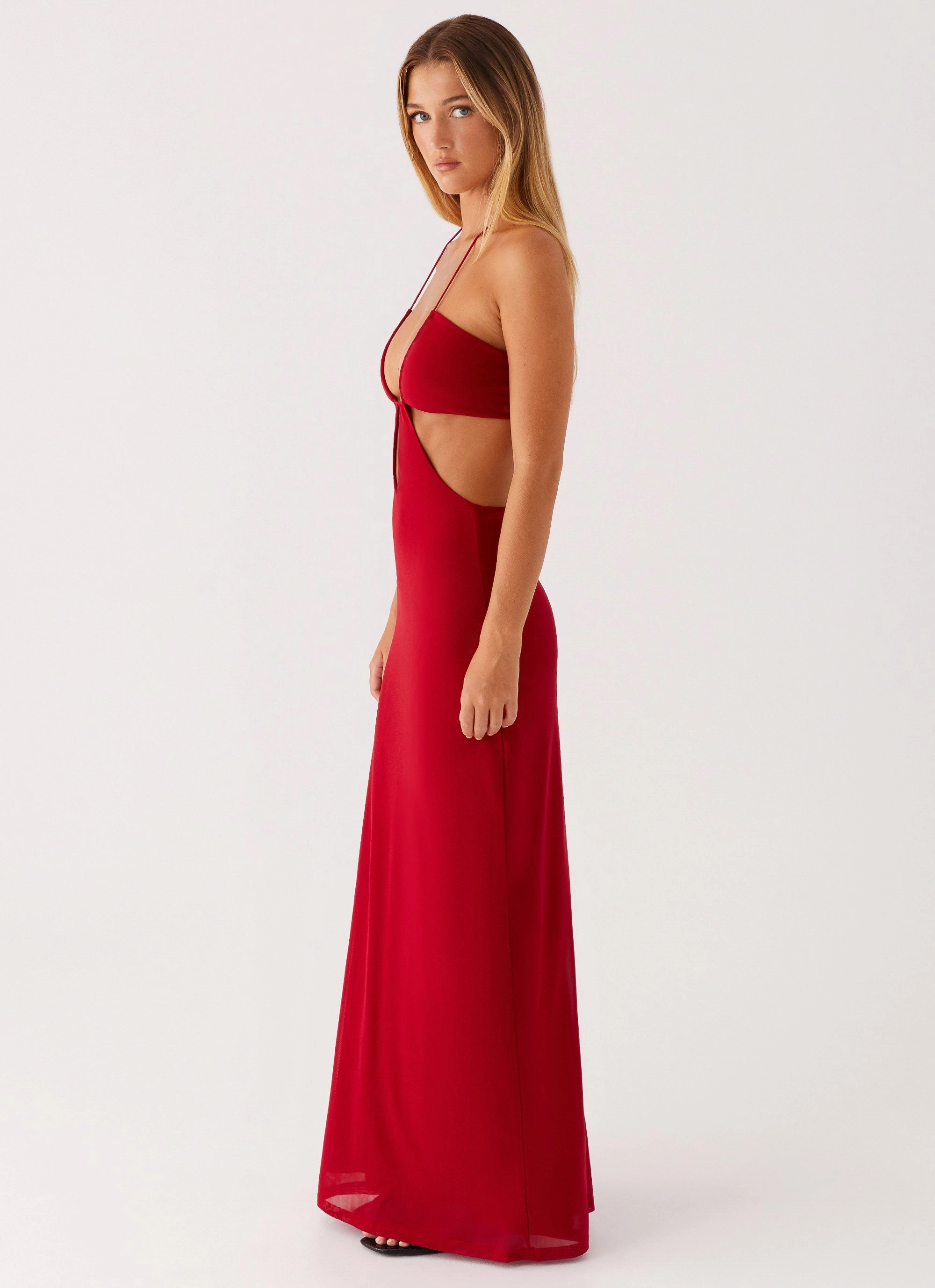 Hallie Maxi Dress - Red Easy Layers Chic Tailoring Design