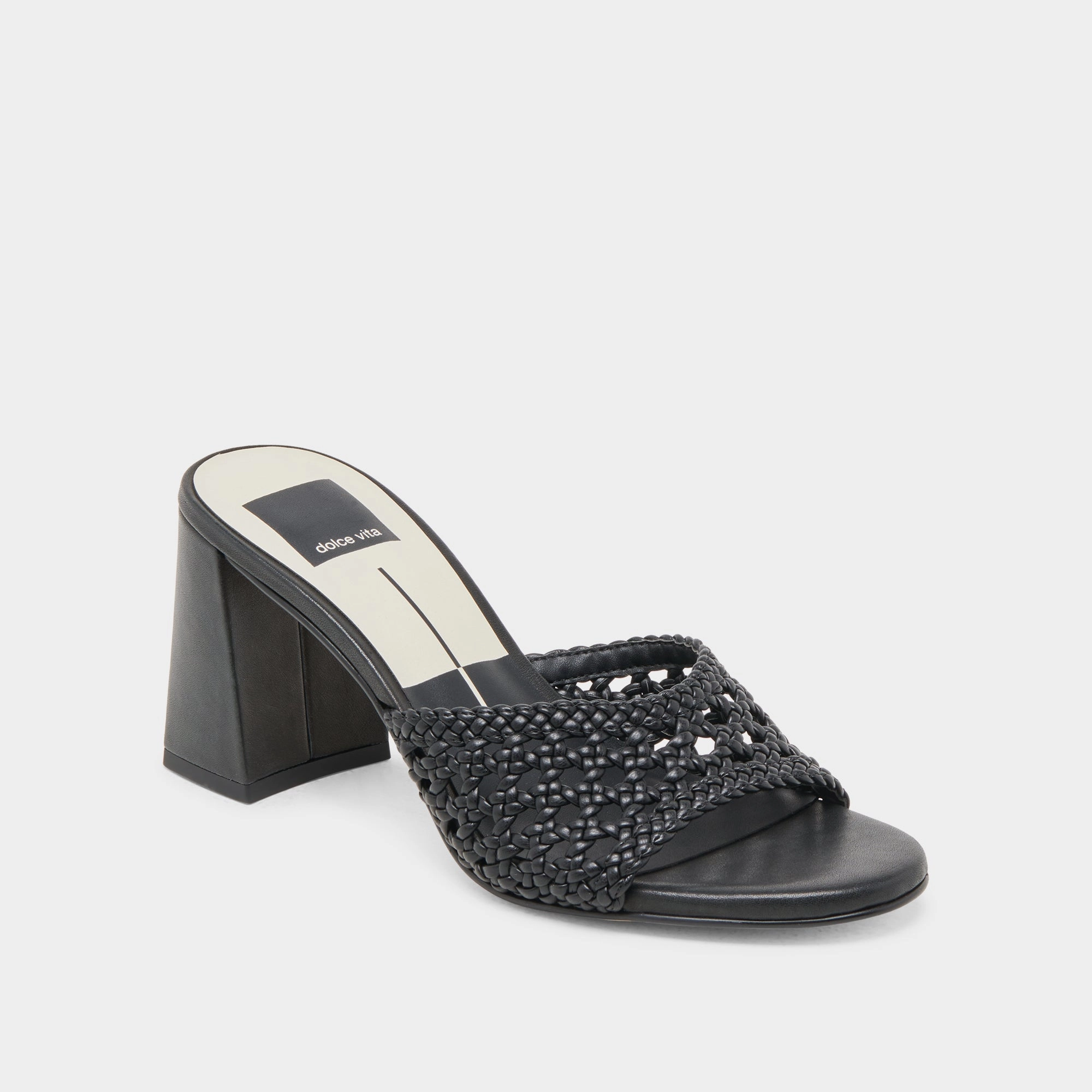 MARGOE HEELS BLACK WOVEN STELLA Love Note Designer Touch