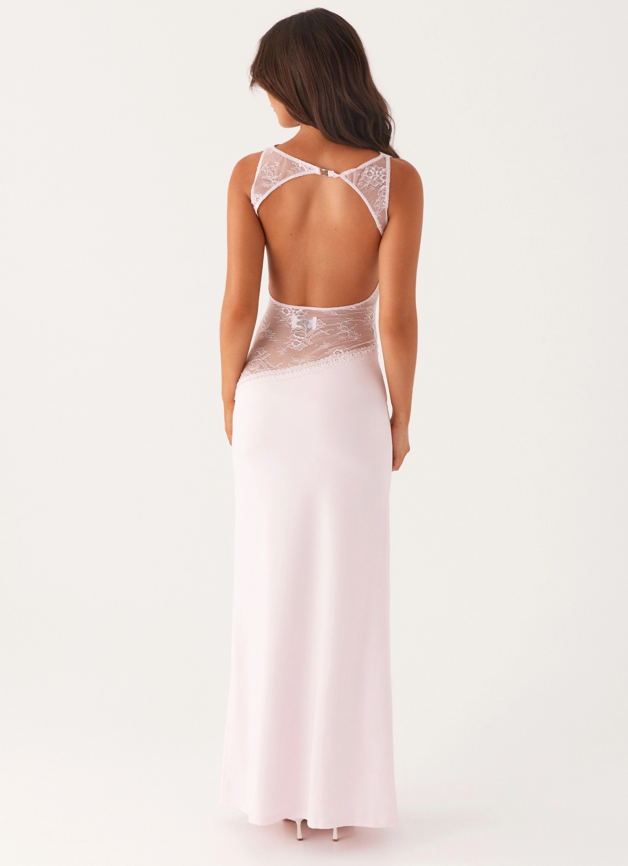 Lucinda Maxi Dress - Pink Shimmer-Finish