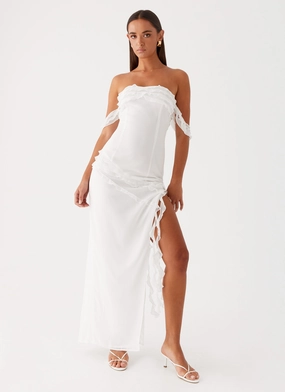 Sleek Look Neutral Tones Alaska Maxi Dress - White