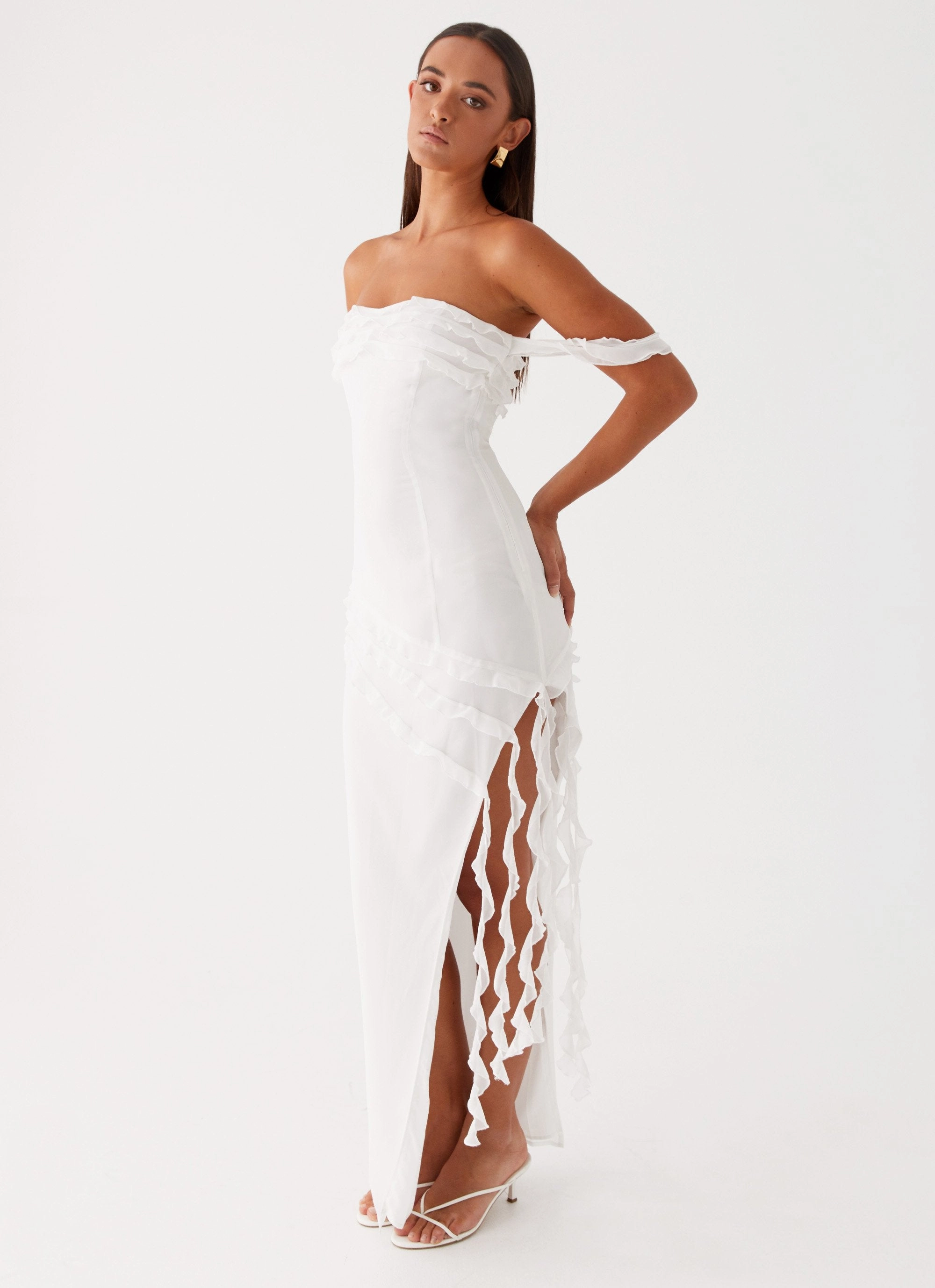 Alaska Maxi Dress - White Social Charm Professional Comfort