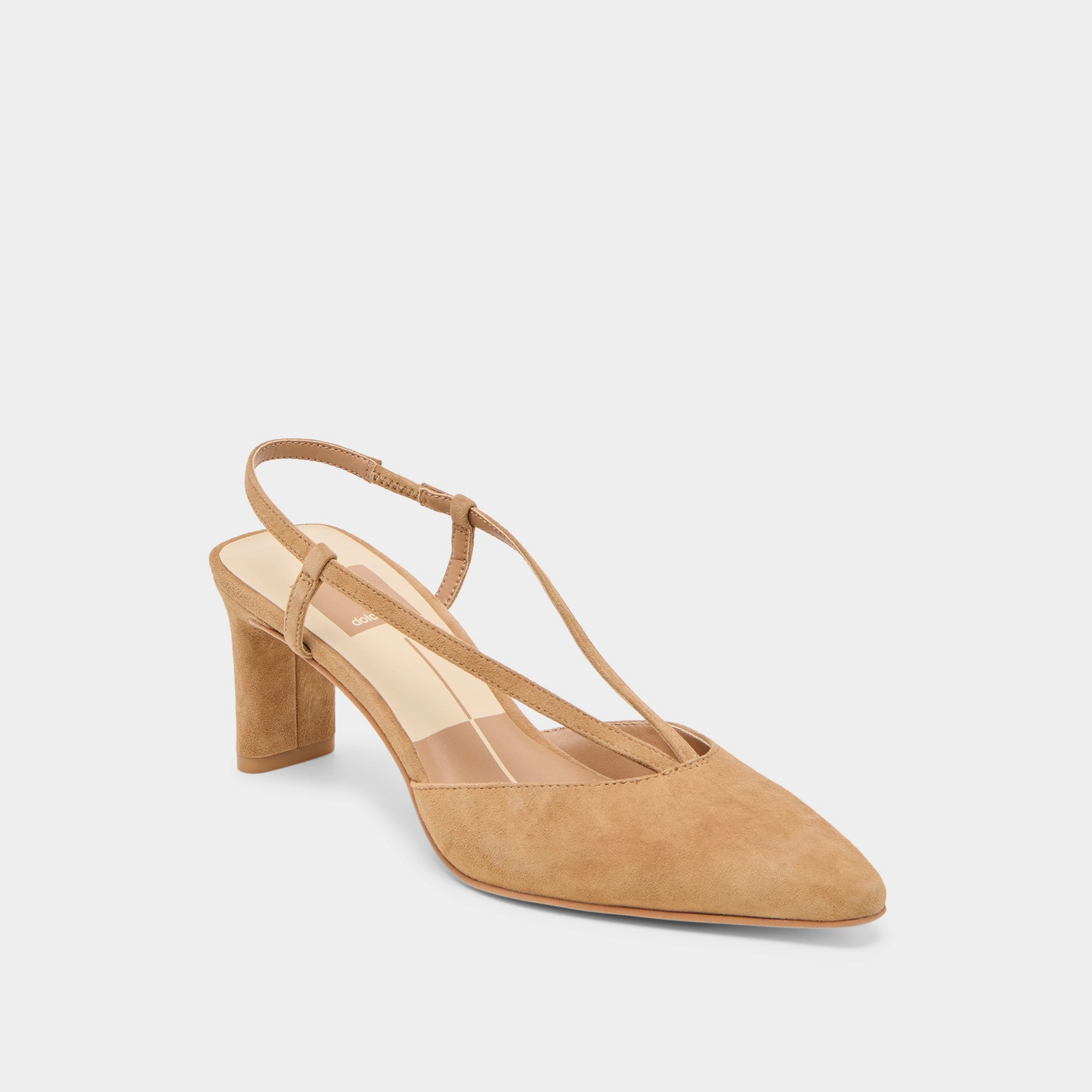 GINAY HEELS LT BROWN SUEDE Height Elevation