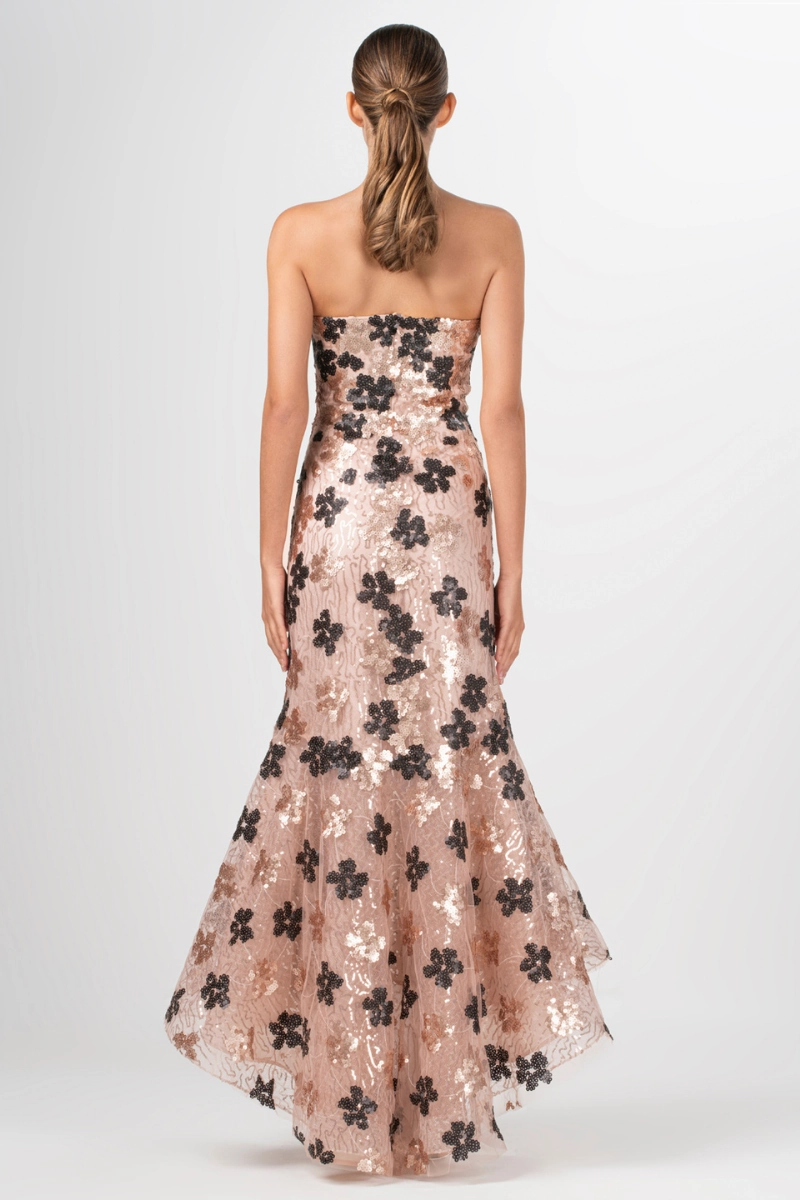 Gerda Dress Feminine empire waist dress Shiny-Lining