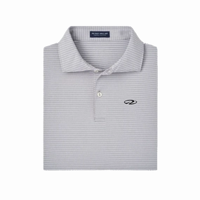 Summer Outing Chic Shirt Peter Millar Gray Striped Polo