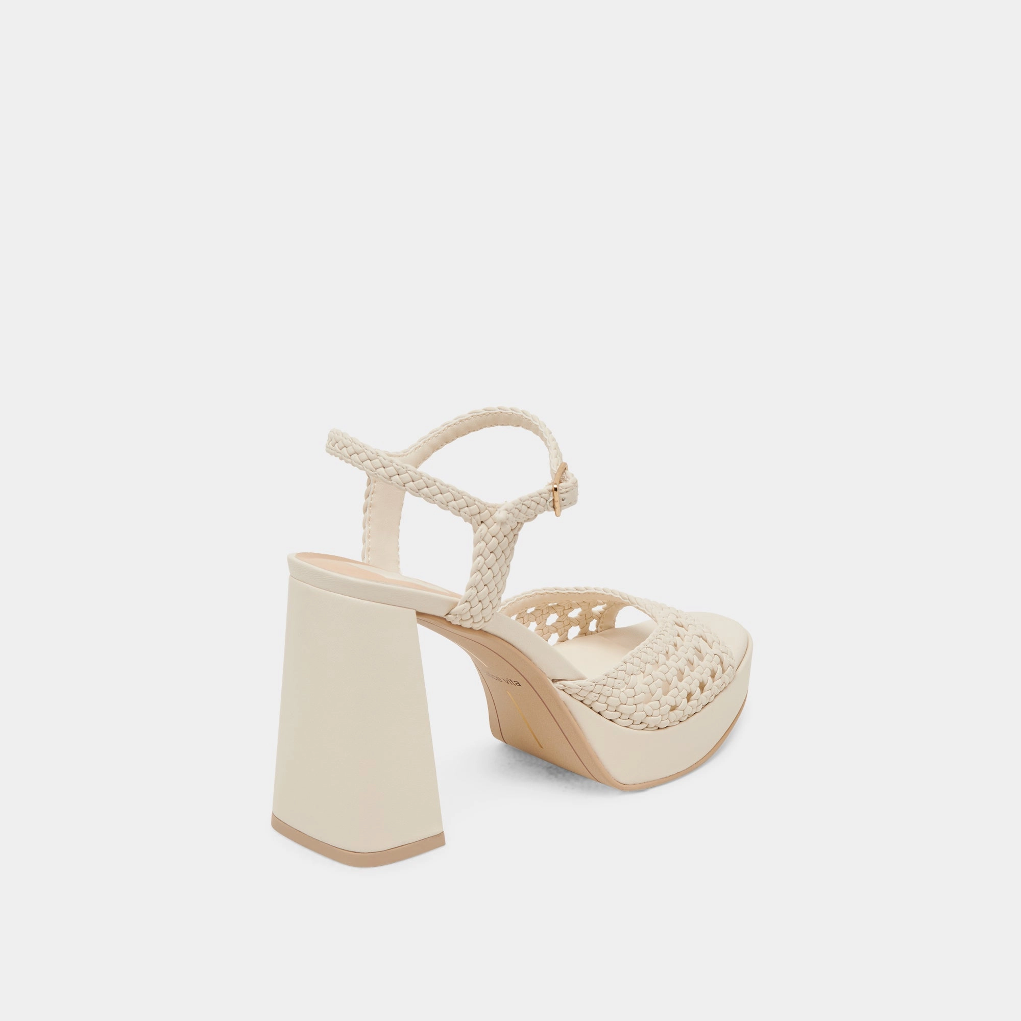 Music Edge PEYTEN WIDE HEELS CREME WOVEN STELLA