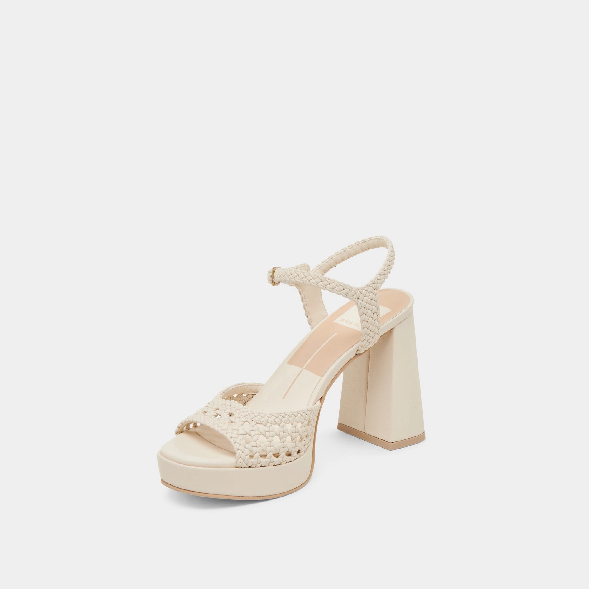 Sexy Step Perfect Lines PEYTEN WIDE HEELS CREME WOVEN STELLA