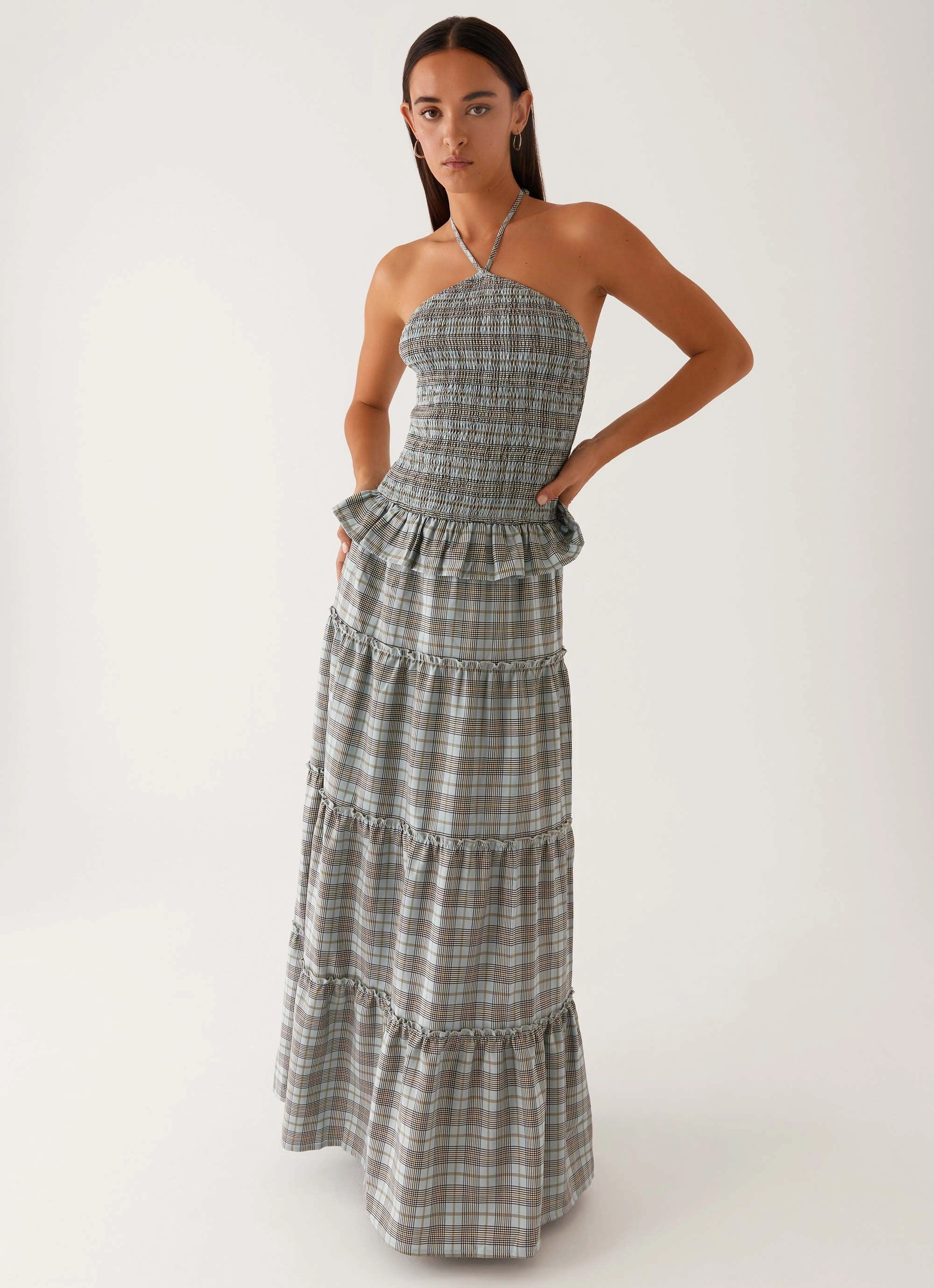 Chilly Wear Picture This Maxi Dress - Check