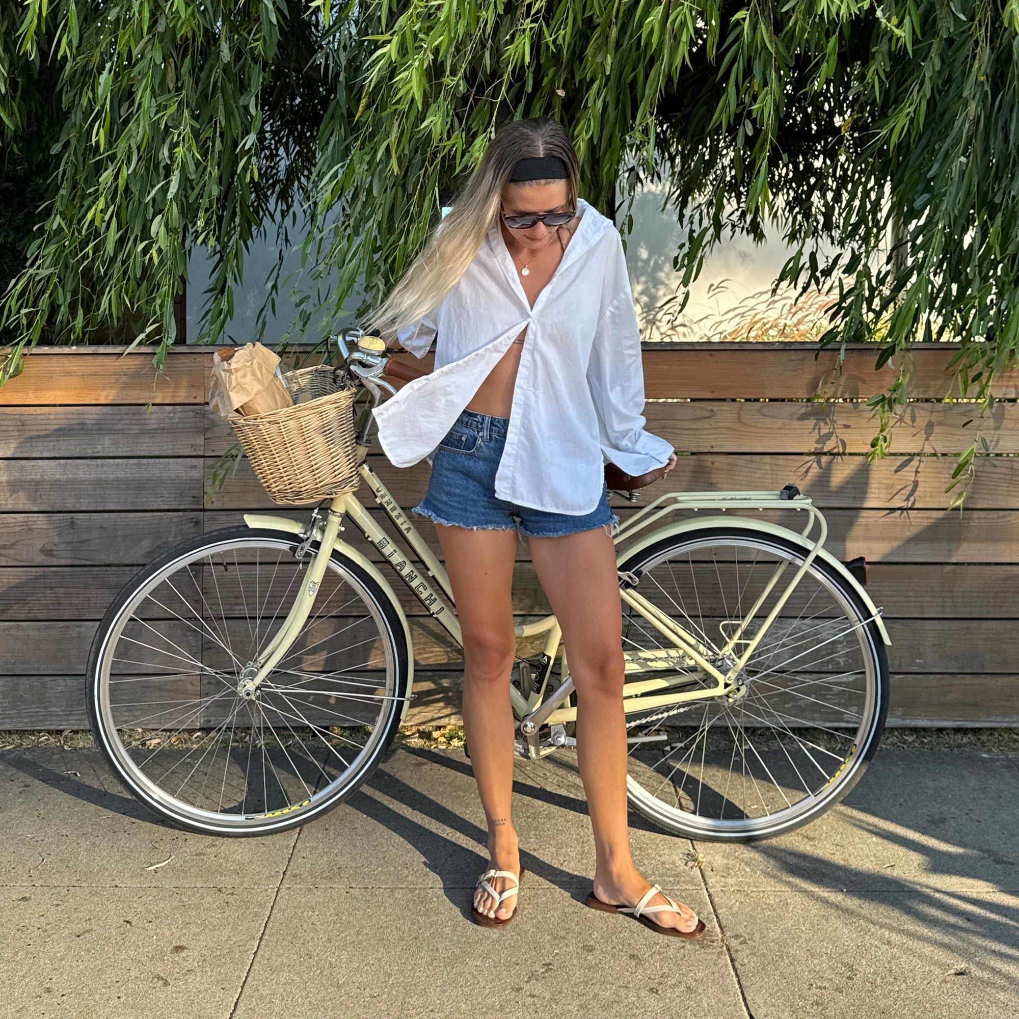 Sunshine Walk PIERS SANDALS BEIGE CROCO EMBOSSED LEATHER