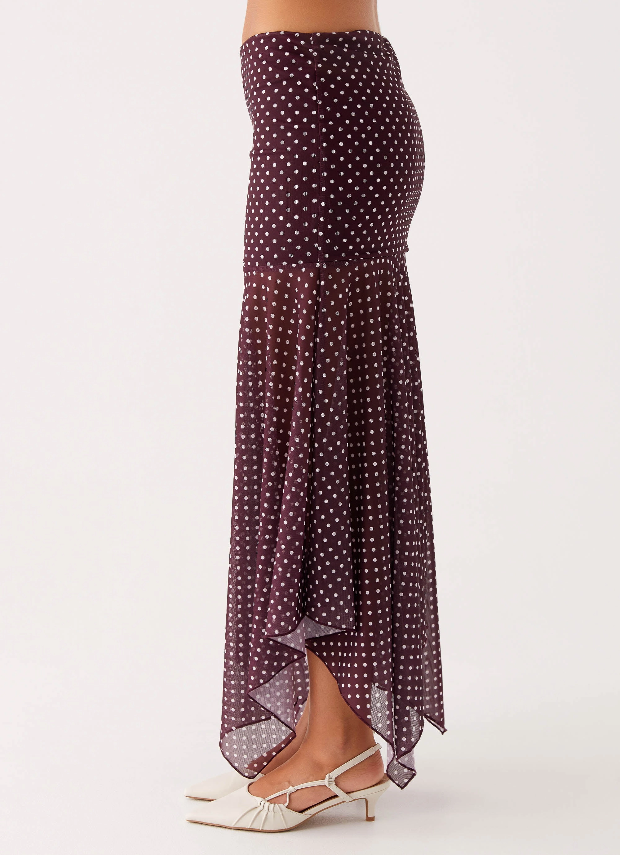 Sustainable Innovation Quick Dry Technology Buffy Maxi Skirt - Burgundy