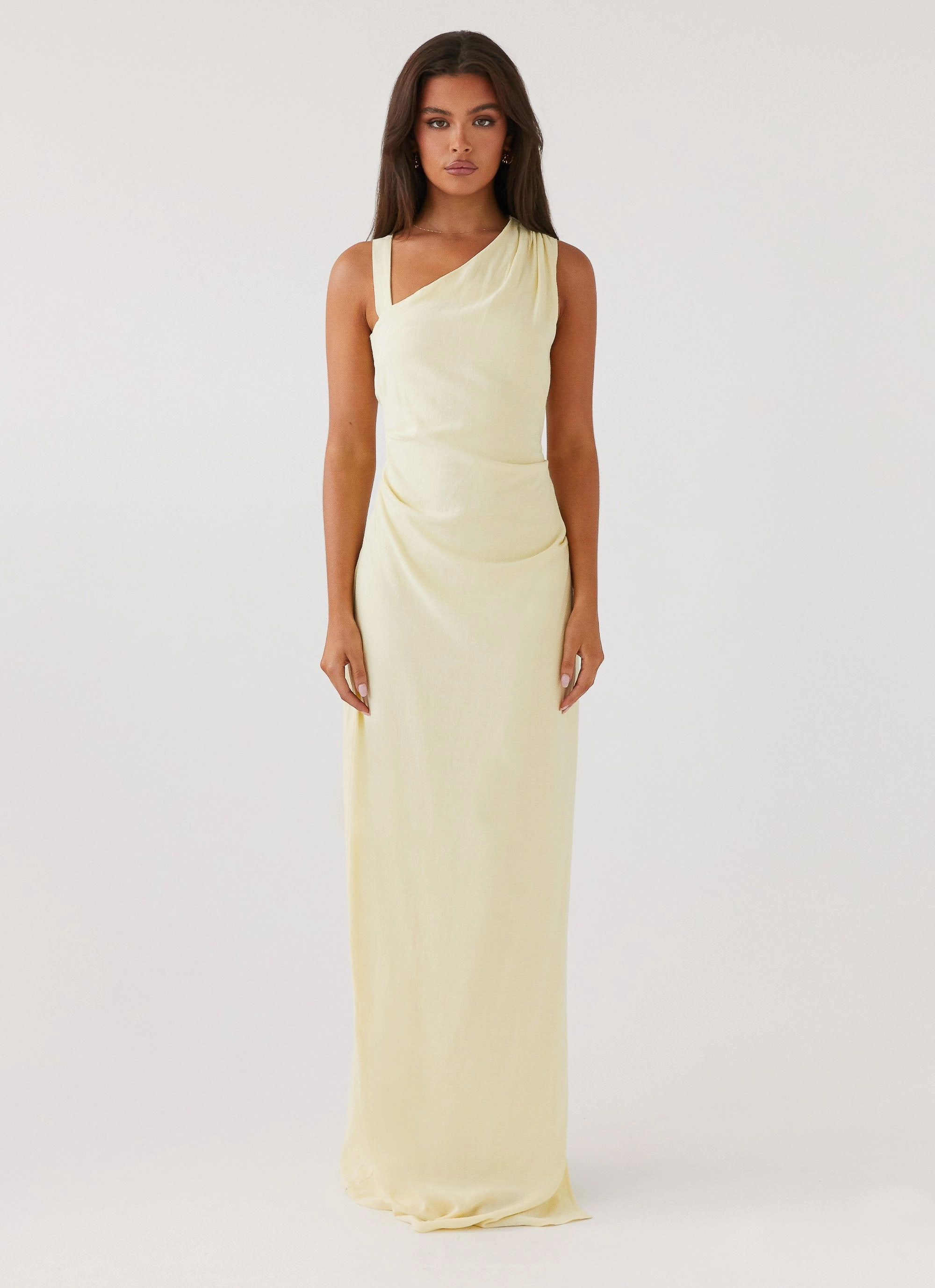 Contemporary Vibe Daffodil Charm Linen Maxi Dress - Sunflower Yellow