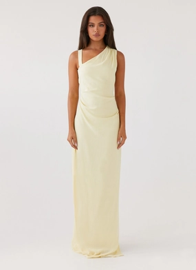 Contemporary Vibe Daffodil Charm Linen Maxi Dress - Sunflower Yellow