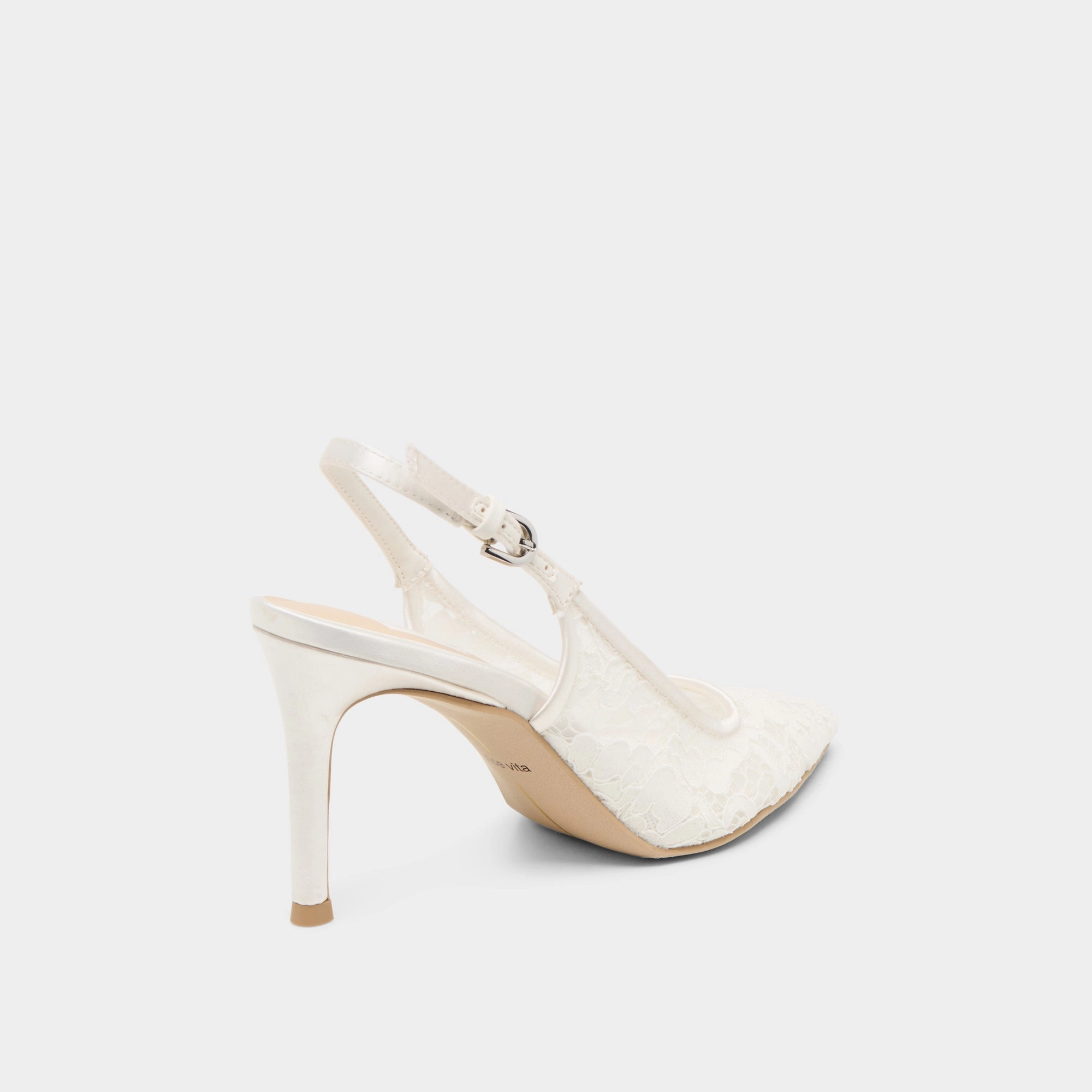 Walk Elegant Wide fit YAMI HEELS TRUE WHITE LACE