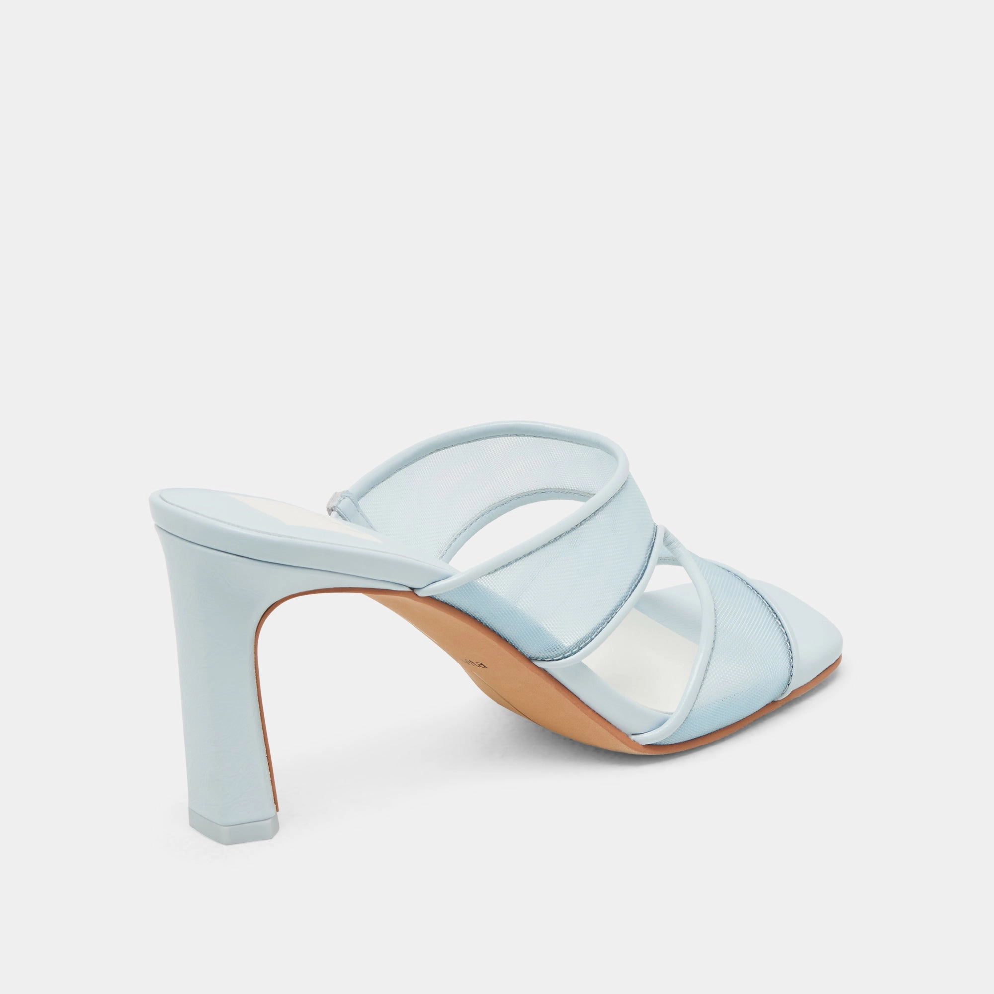Runway Queen GITEL WIDE HEELS ICE BLUE MESH