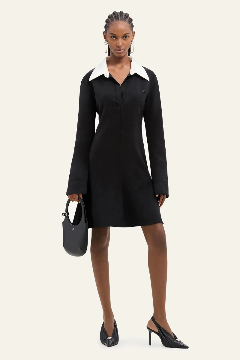 Flattering Cut Wear Polo Tailoring Mini Dress