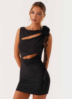 Portland Mini Dress - Black Modest Cut