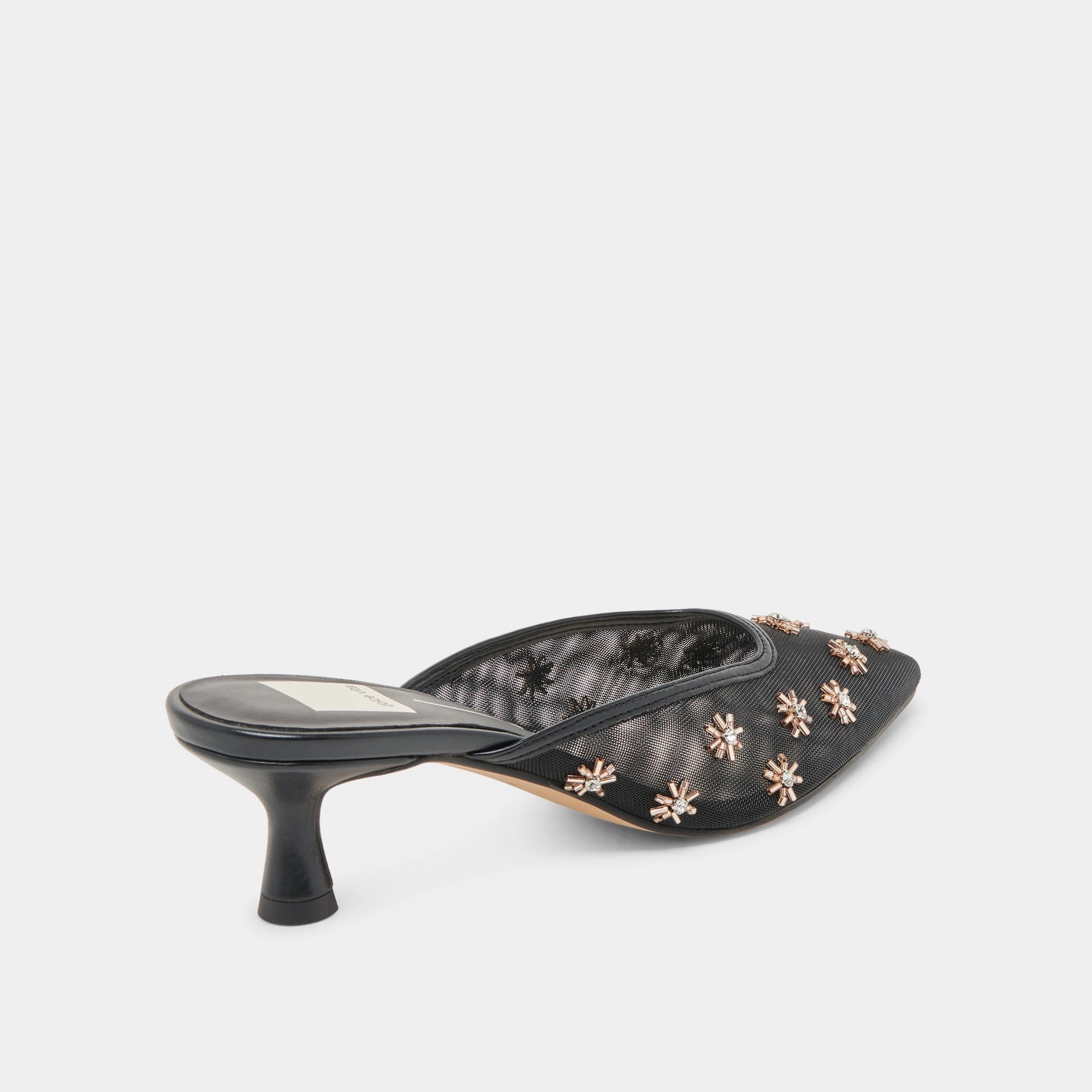 Classic Edge Street Style CLARA WIDE HEELS BLACK MESH