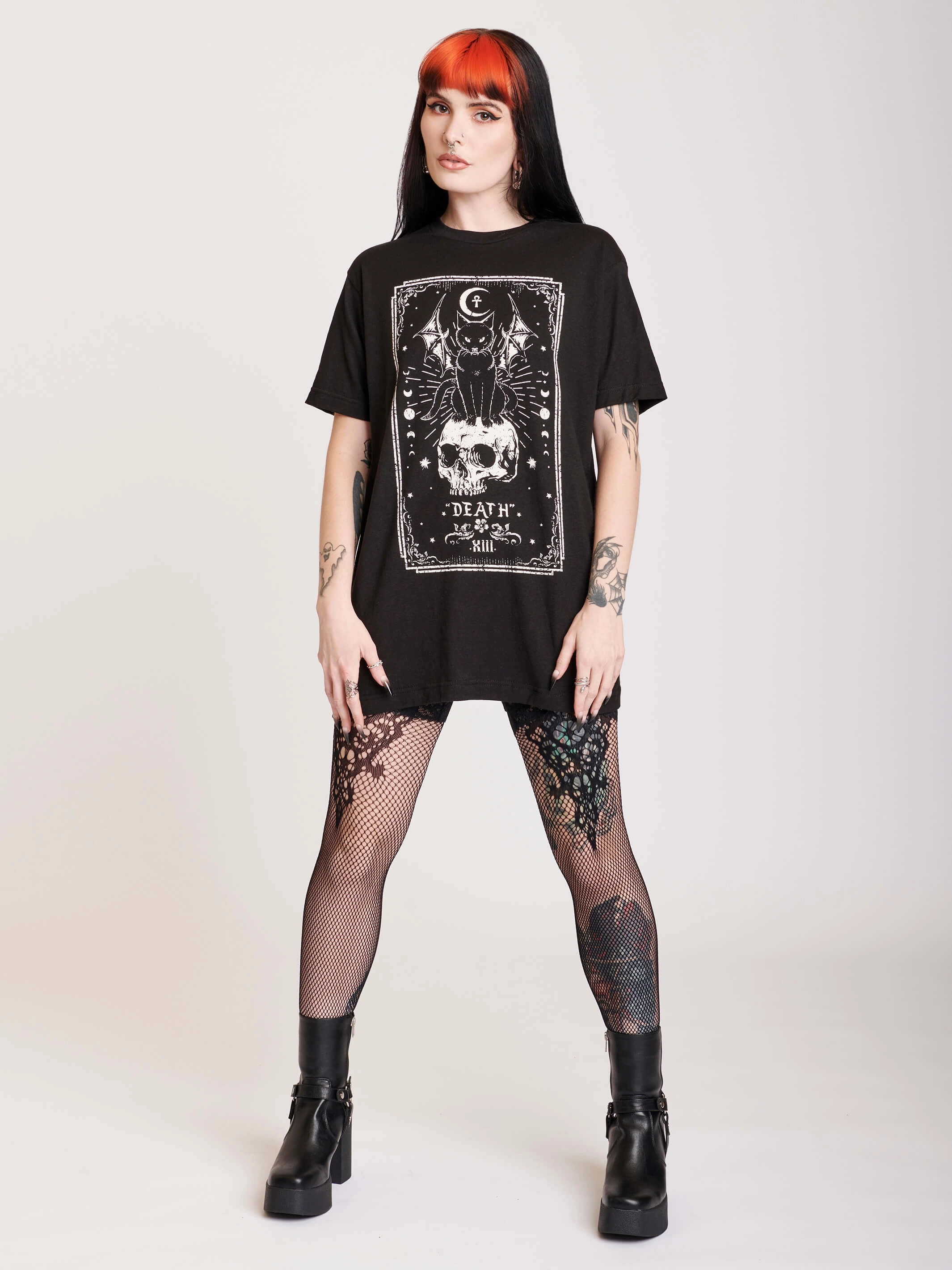 Death Tarot T-shirt Laser Cut Edges Comfortable Fit Wear