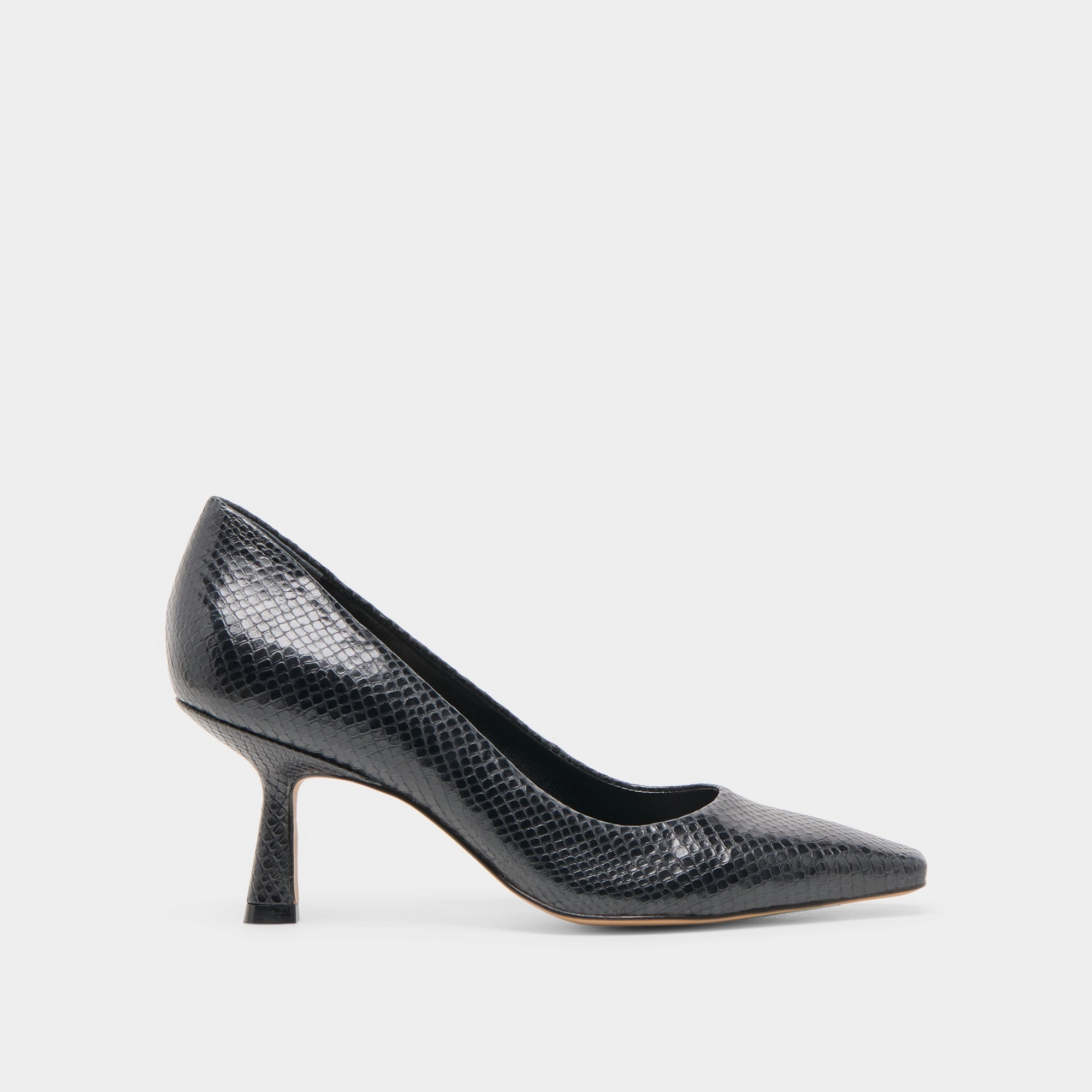 BRIONA HEELS ONYX EMBOSSED LEATHER Work Chic