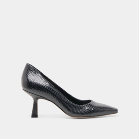 BRIONA HEELS ONYX EMBOSSED LEATHER Work Chic
