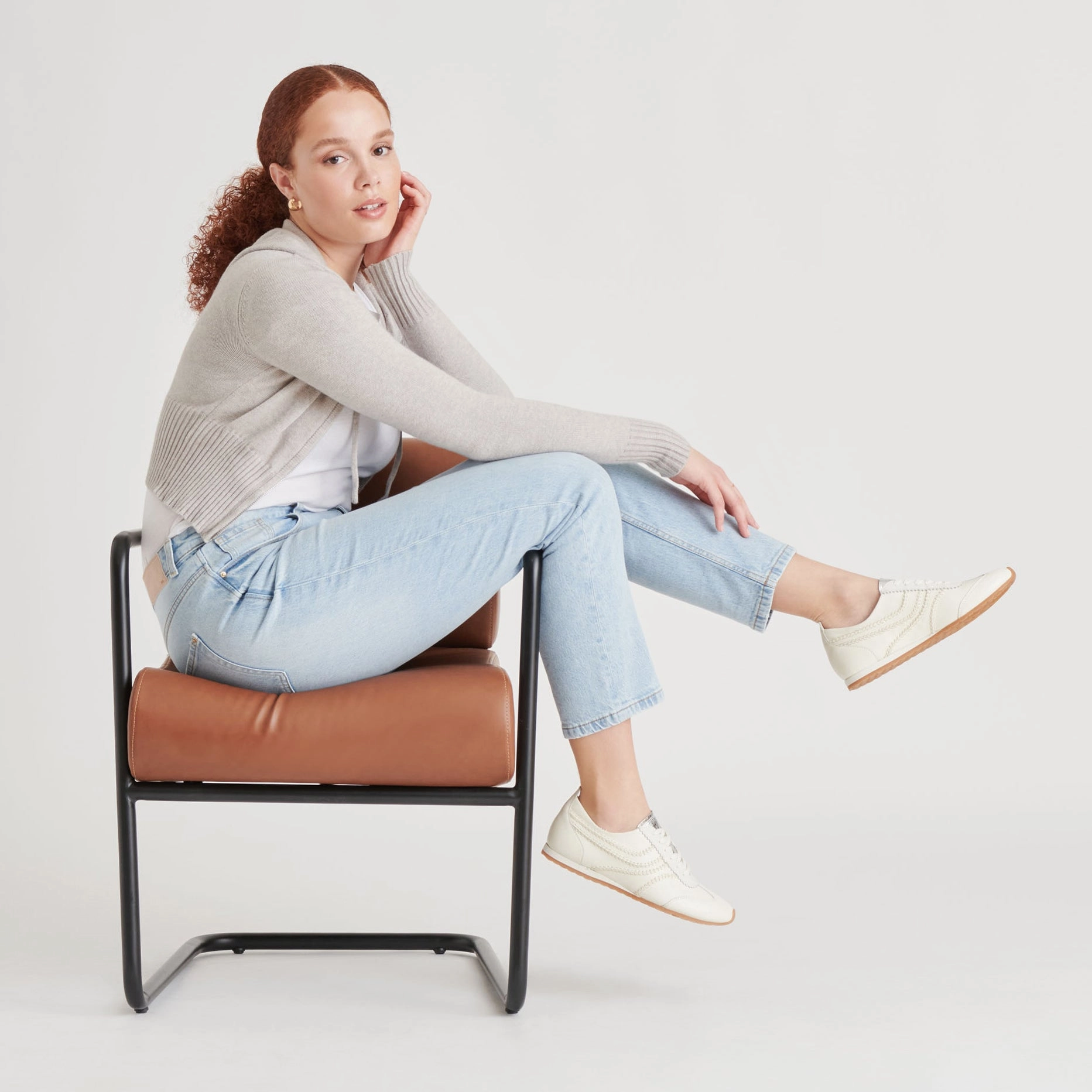 DELANY SNEAKERS OFF WHITE LEATHER CanvasUpper Light Comfort