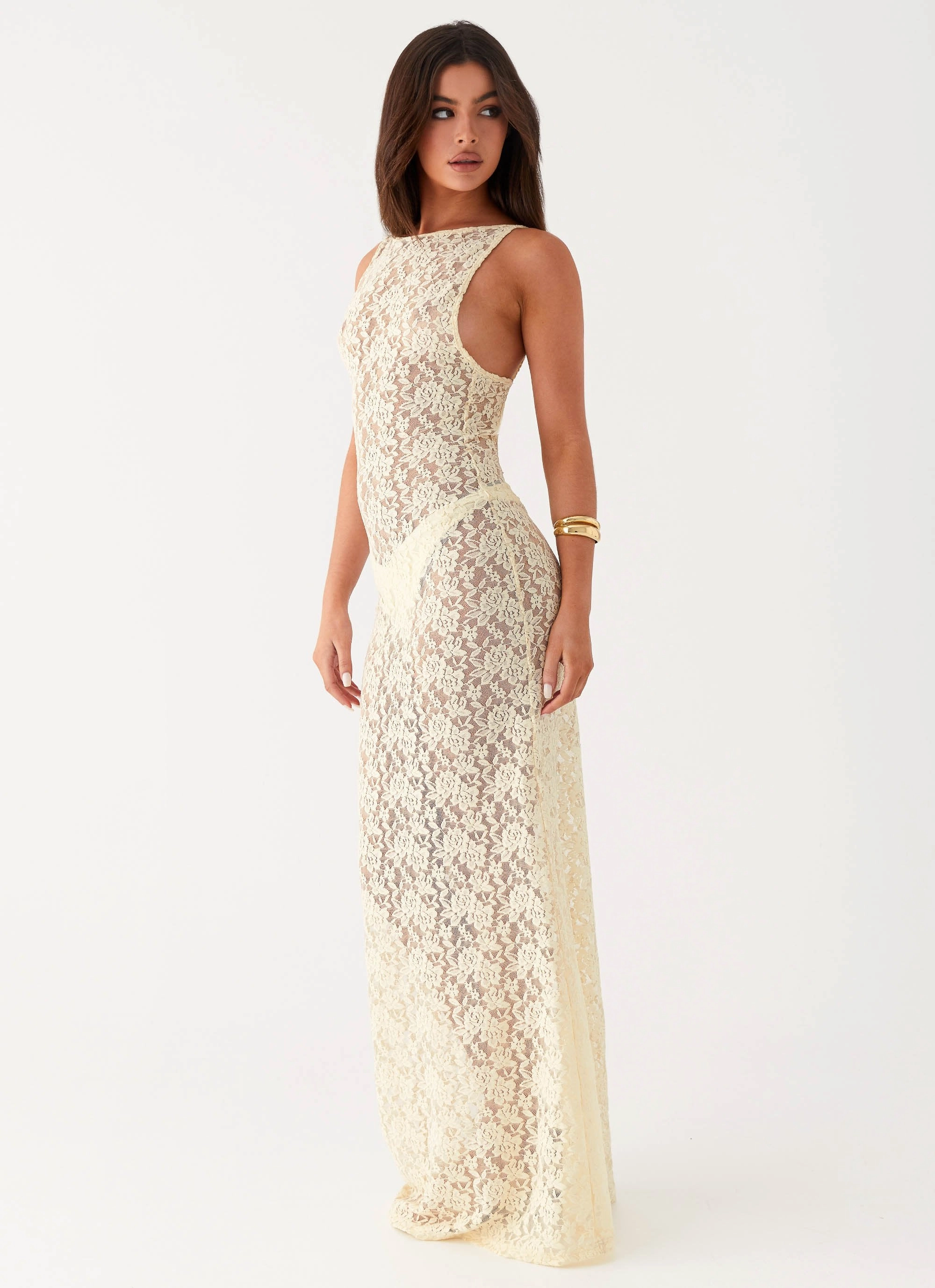 Perfectly Styled Promised Land Lace Maxi Dress - Ivory