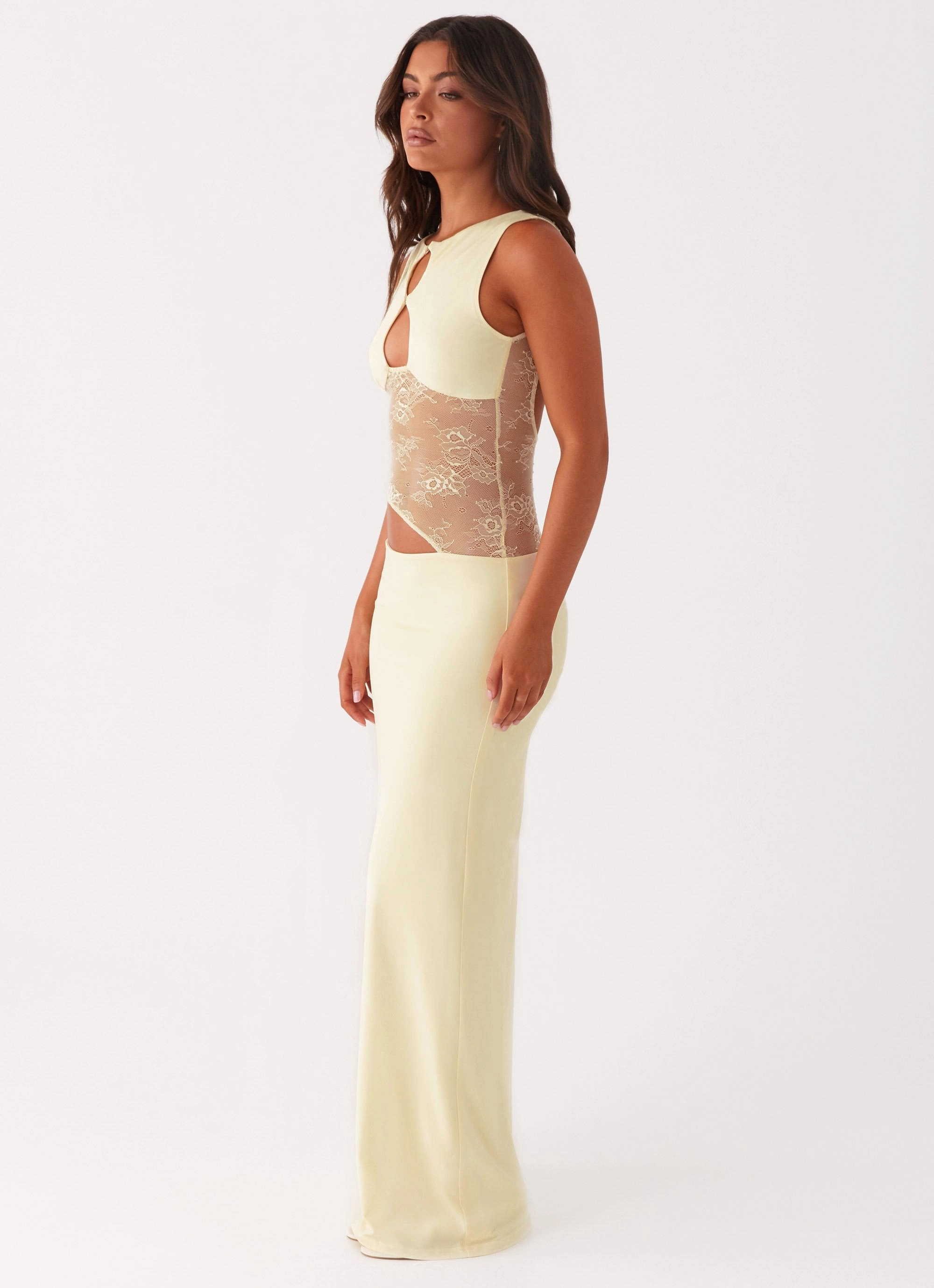 Crisp Detail Versatile Wear Prophecy Maxi Dress - Yellow