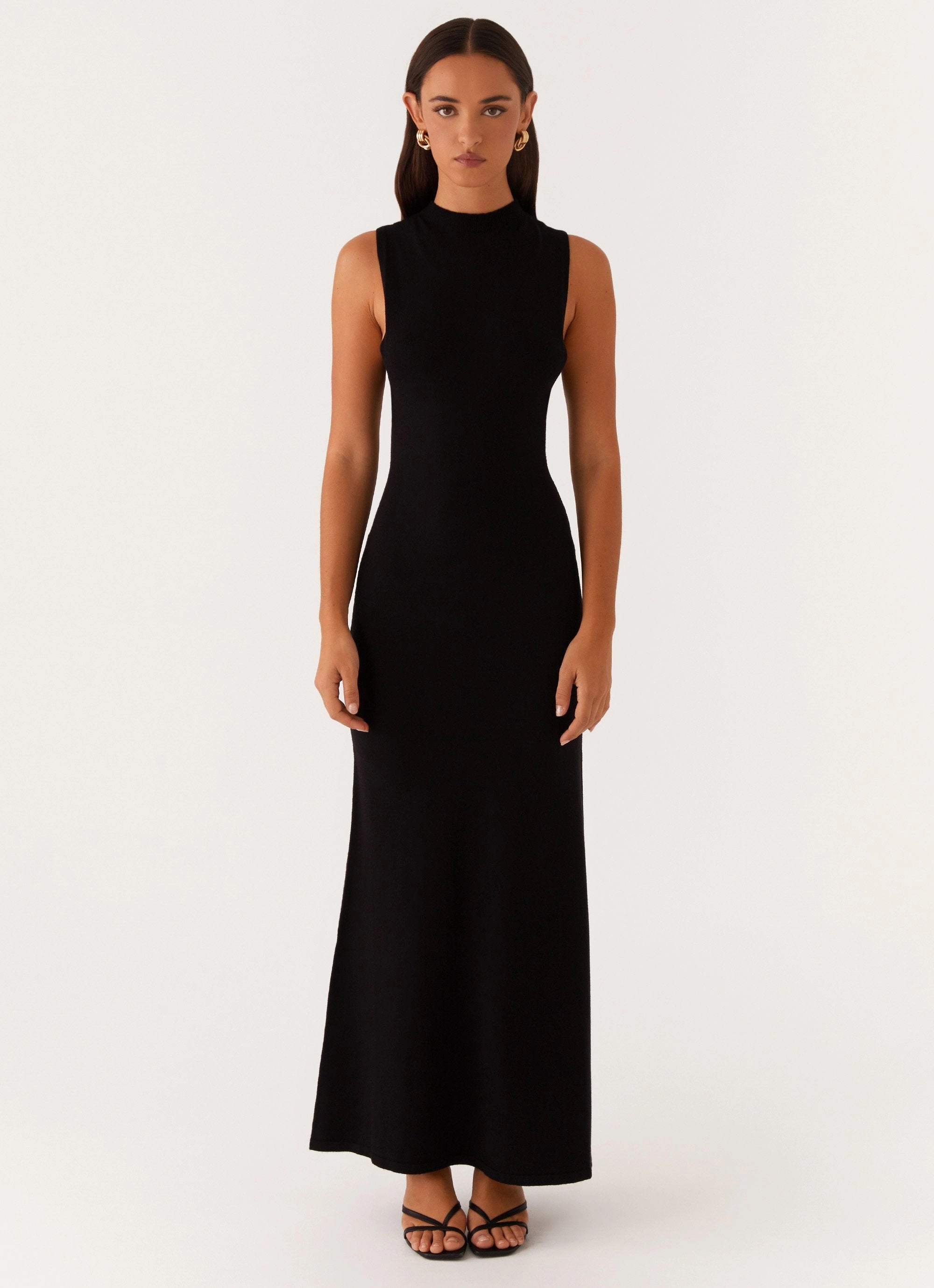 Polished Form Prove It Knit Maxi Dress - Black