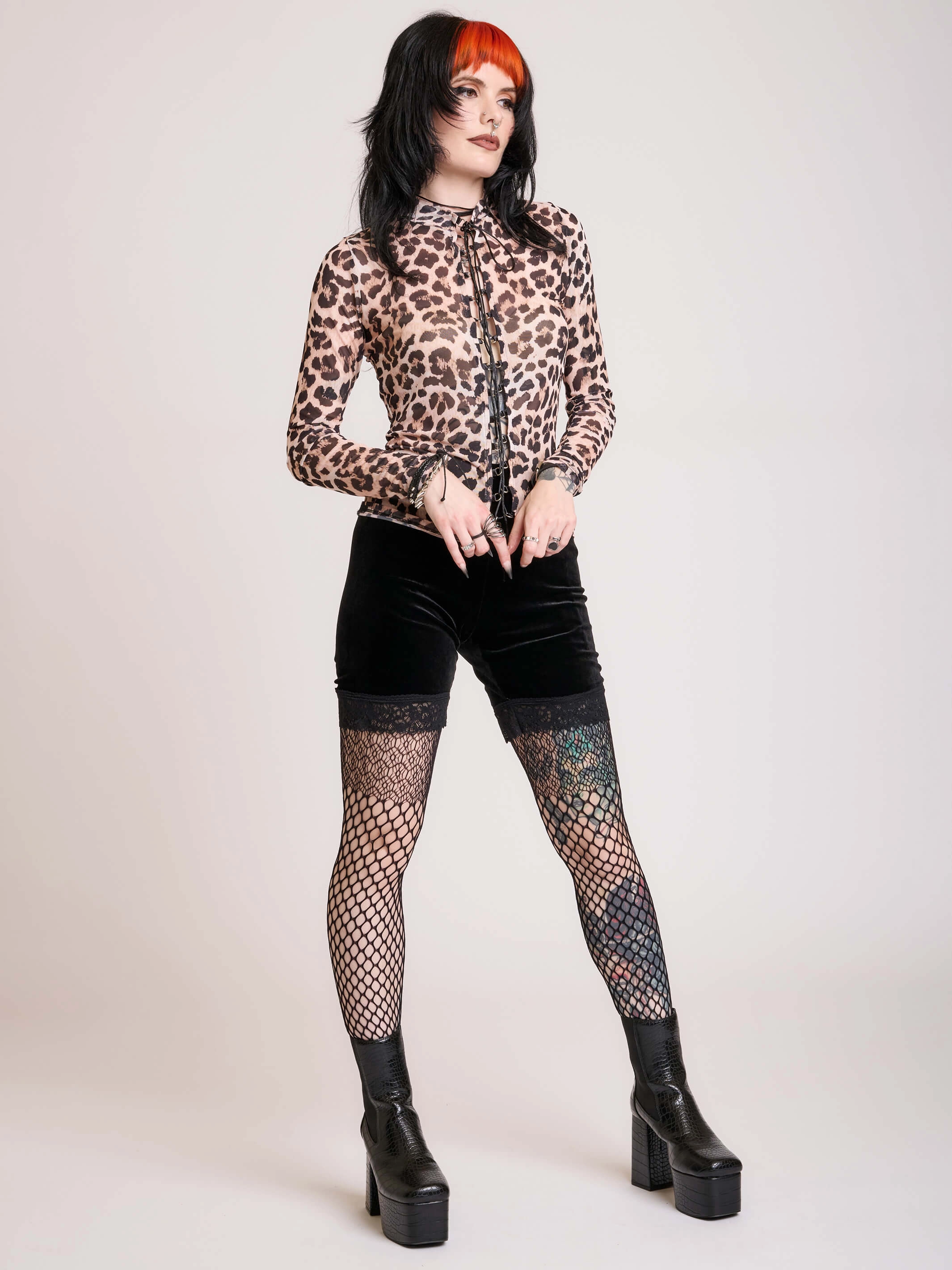 Punk's Not Dead Mesh Top Vegan