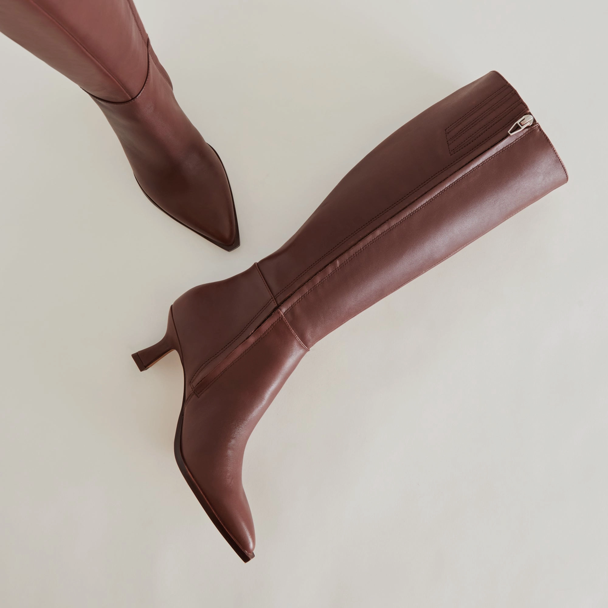 AUGGIE EXTRA WIDE CALF BOOTS CHOCOLATE LEATHER Compact Frame